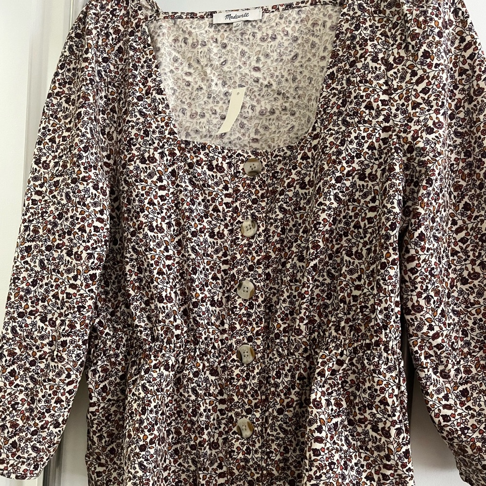 Floral Corduroy Top